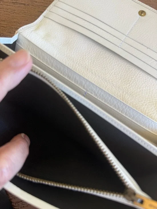 Burberry Yellow and White Quilted Leather Continental Wallet Passport Clutch - Picture 11 of 15